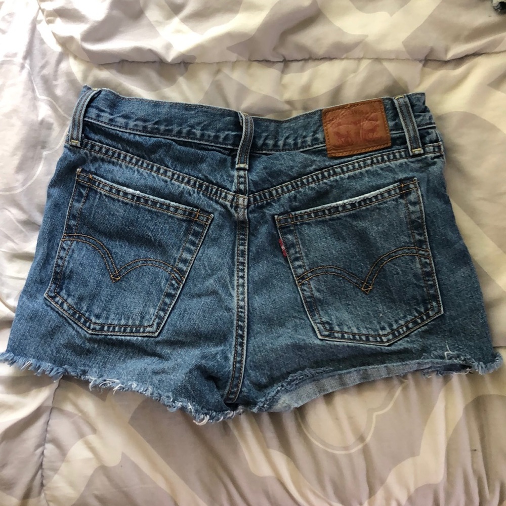 Levi’s high waisted jean shorts